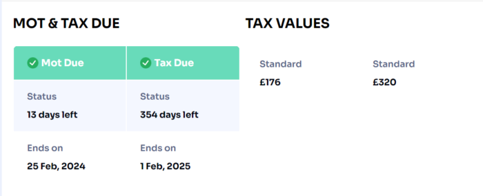 car tax check VAUXHALL COMBO 2011